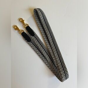 Sangle Cavale 25 MM Black / Ecru Swift Gold Hardware